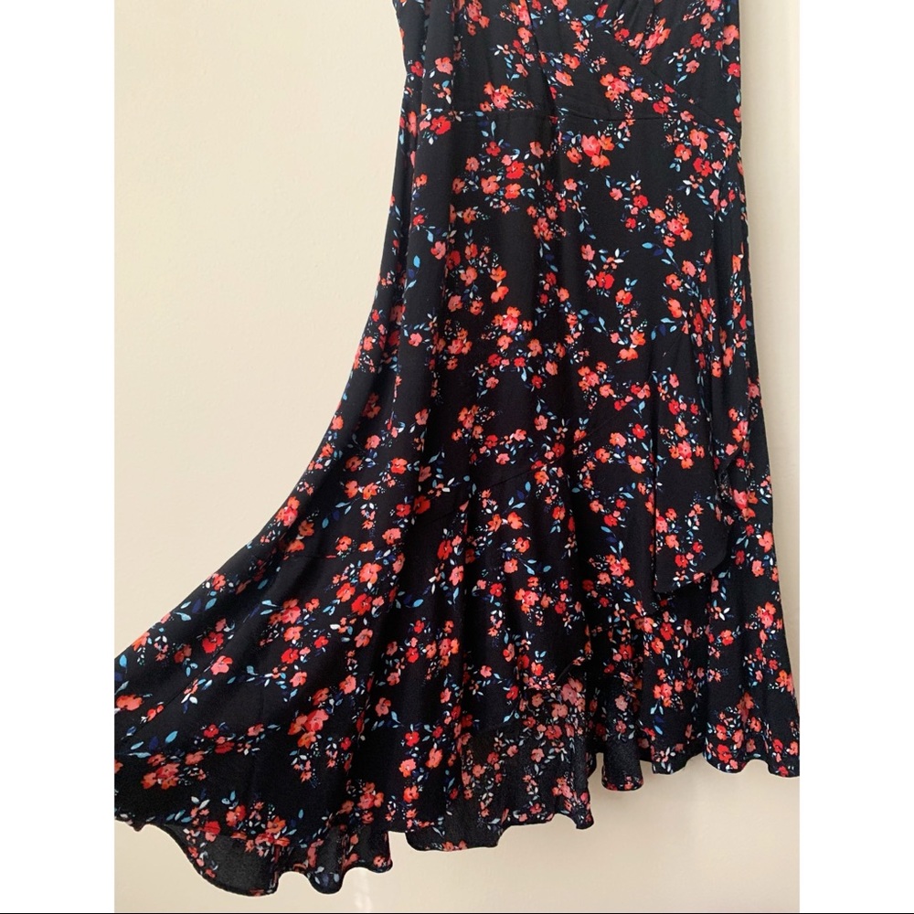 GUESS Black Wrap Floral Dress